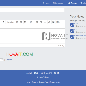 Hova Note Source Code Online Notepad Script Hova Note - Source Code Online Notepad Script