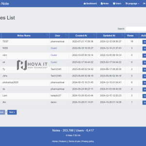 Hova Note Source Code Online Notepad Script 5 Hova Note - Source Code Online Notepad Script