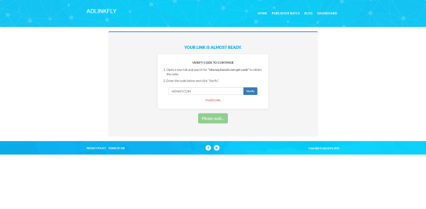hovait adlinkfly getcode 5 Hova Verification Code Integration System between WordPress and AdLinkFly